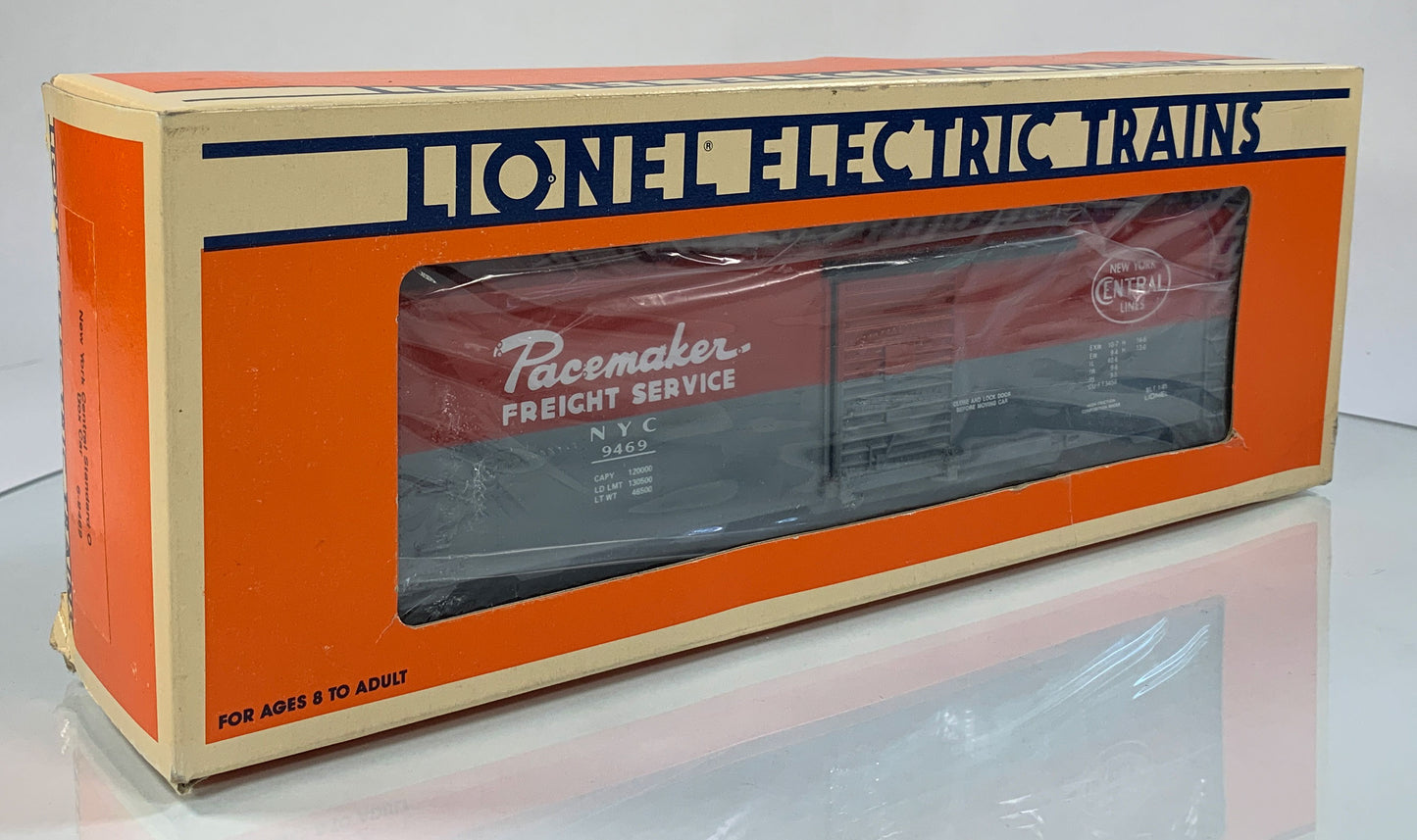 LIONEL • STD O GAUGE • 1985 New York Central Pacemaker Boxcar 6-9469 • NEW OLD STOCK