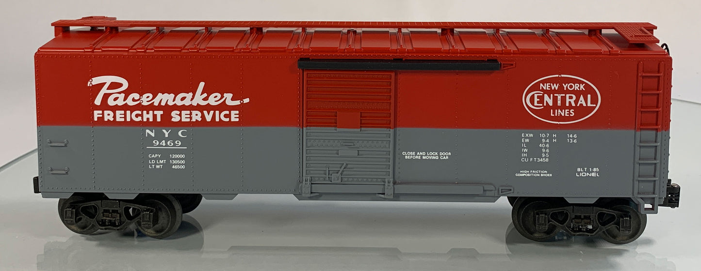 LIONEL • STD O GAUGE • 1985 New York Central Pacemaker Boxcar 6-9469 • NEW OLD STOCK