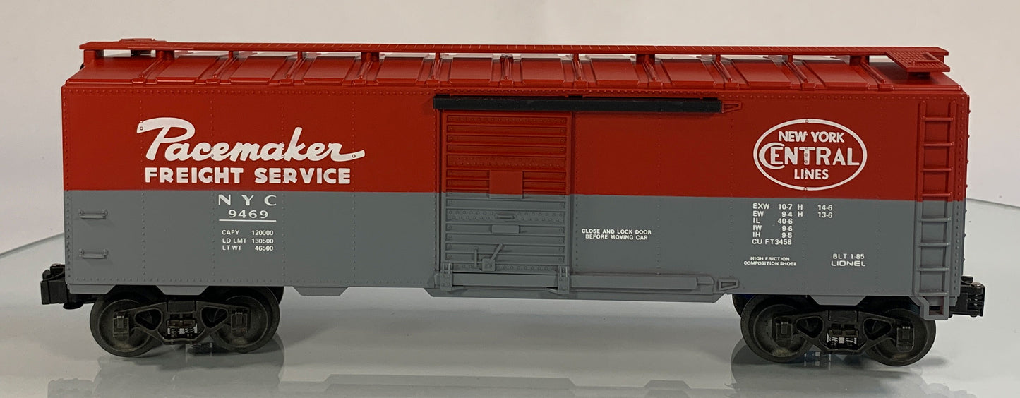 LIONEL • STD O GAUGE • 1985 New York Central Pacemaker Boxcar 6-9469 • NEW OLD STOCK