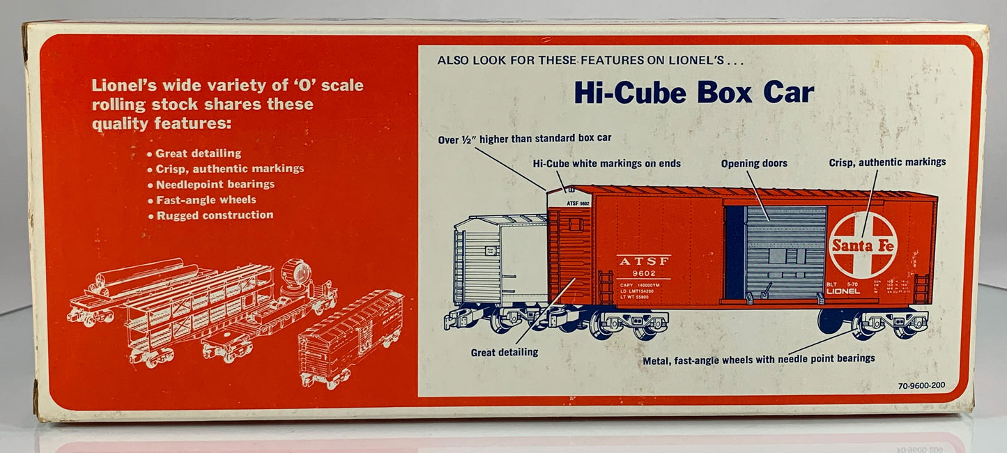 LIONEL • O GAUGE • 1976 Norfolk and Western Hi-Cube Boxcar 6-9604 • EX COND • LNOS