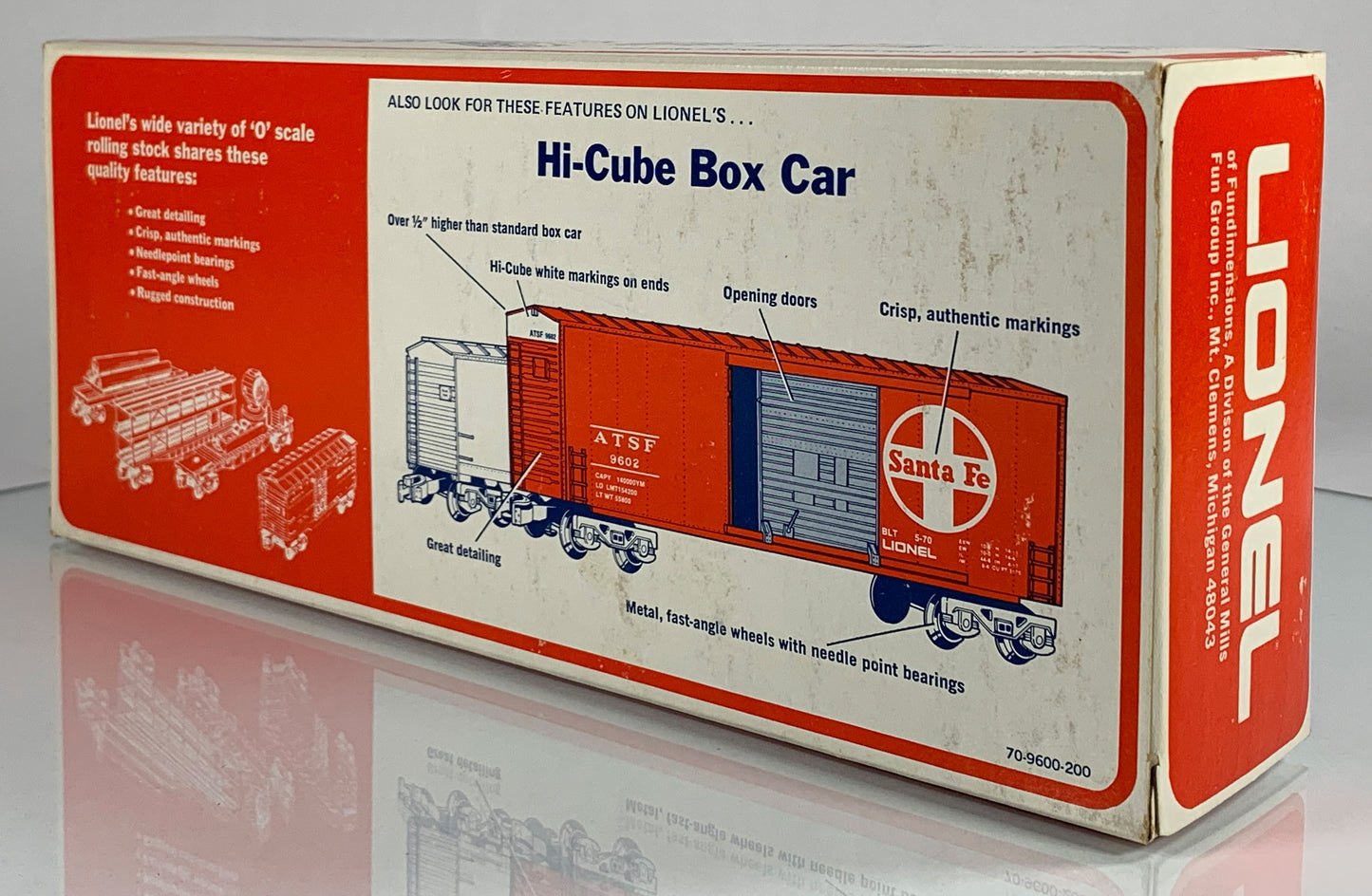 LIONEL • O GAUGE • 1976 Norfolk and Western Hi-Cube Boxcar 6-9604 • EX COND • LNOS