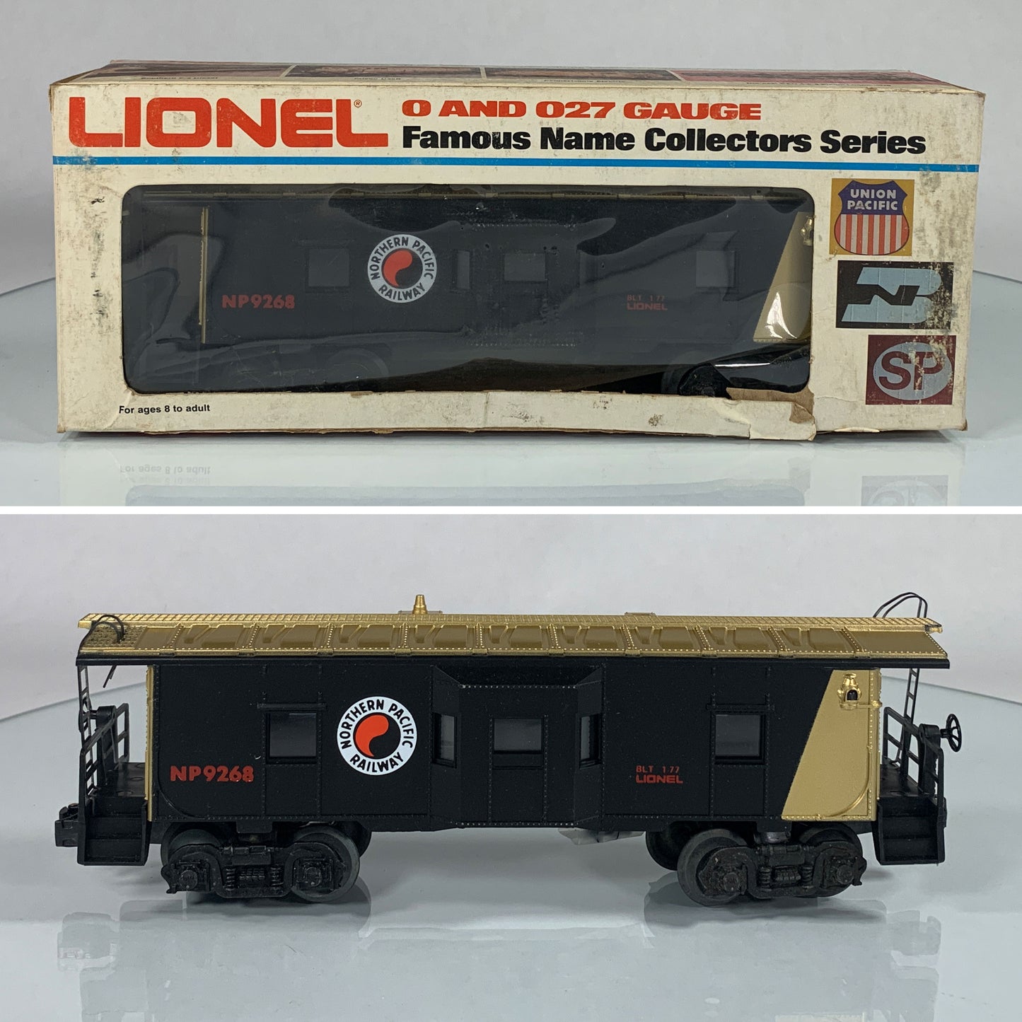 LIONEL • O GAUGE • 1977 Northern Pacific Bay Window Caboose 6-9268 • NEW OLD STOCK