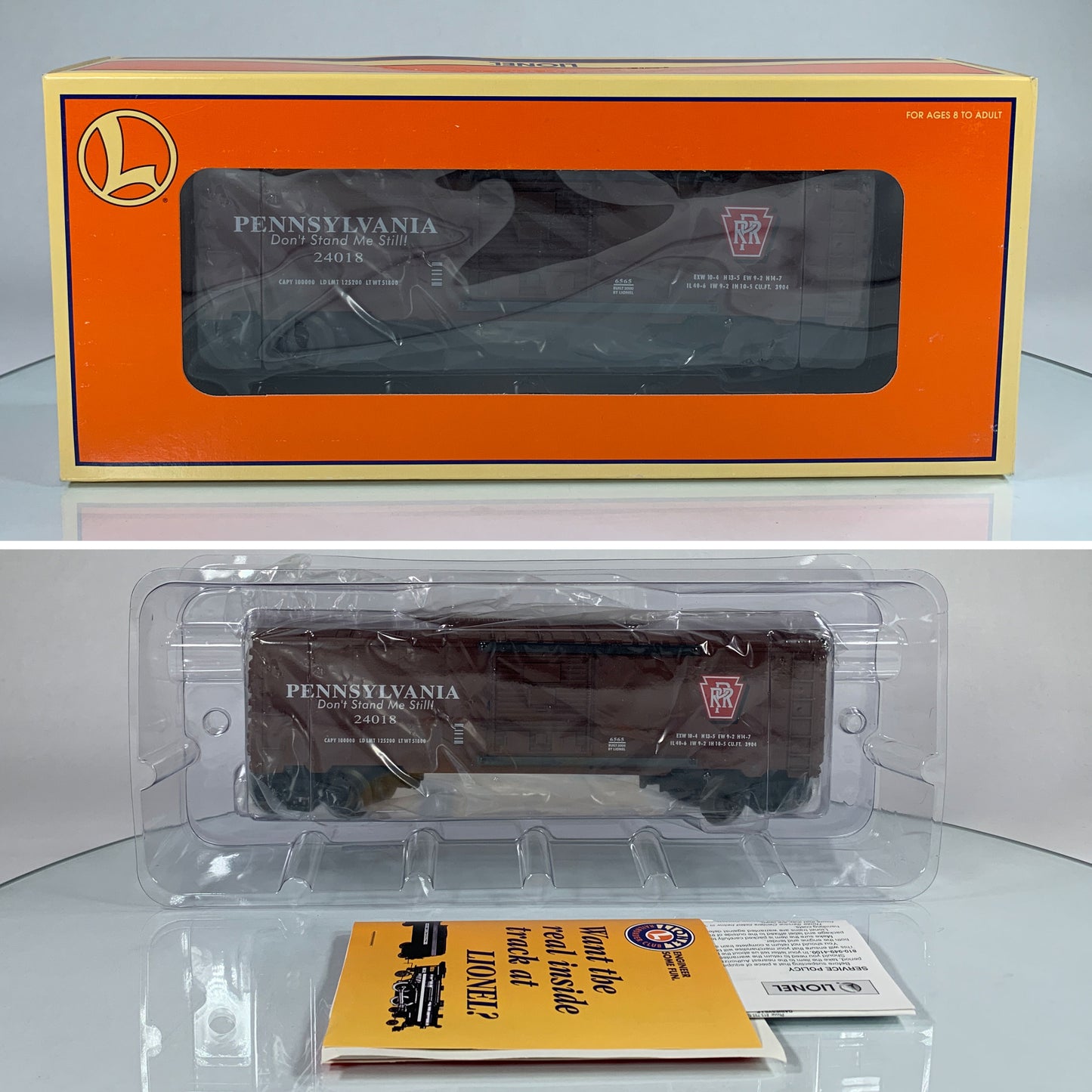 LIONEL • O GAUGE • 2000 Pennsylvania Boxcar 6-29295 • NEW OLD STOCK