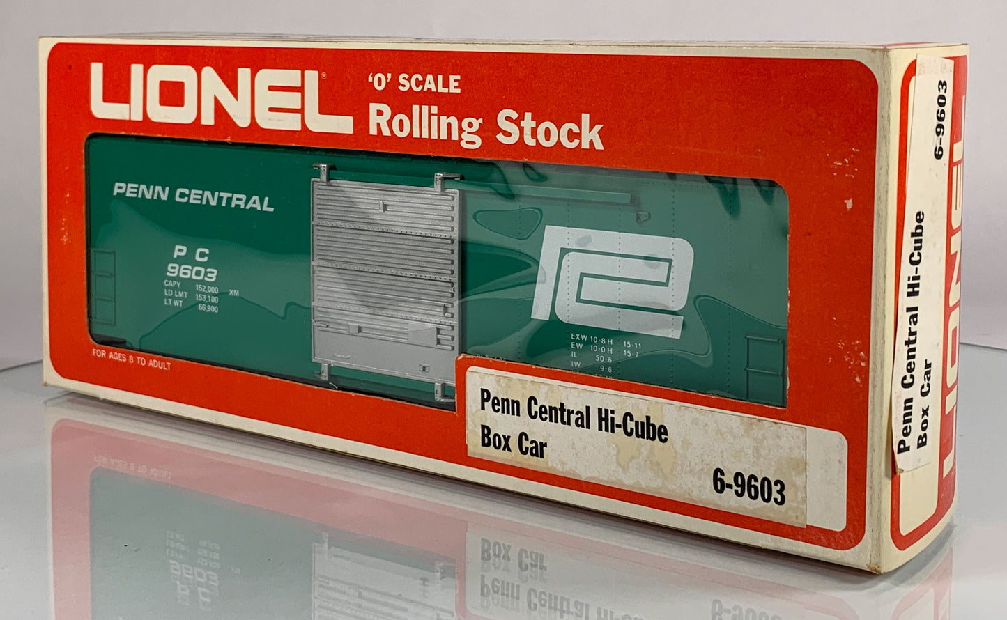 LIONEL • O GAUGE • 1976 Penn Central Hi-Cube Boxcar 6-9603 • EX COND • LNOS