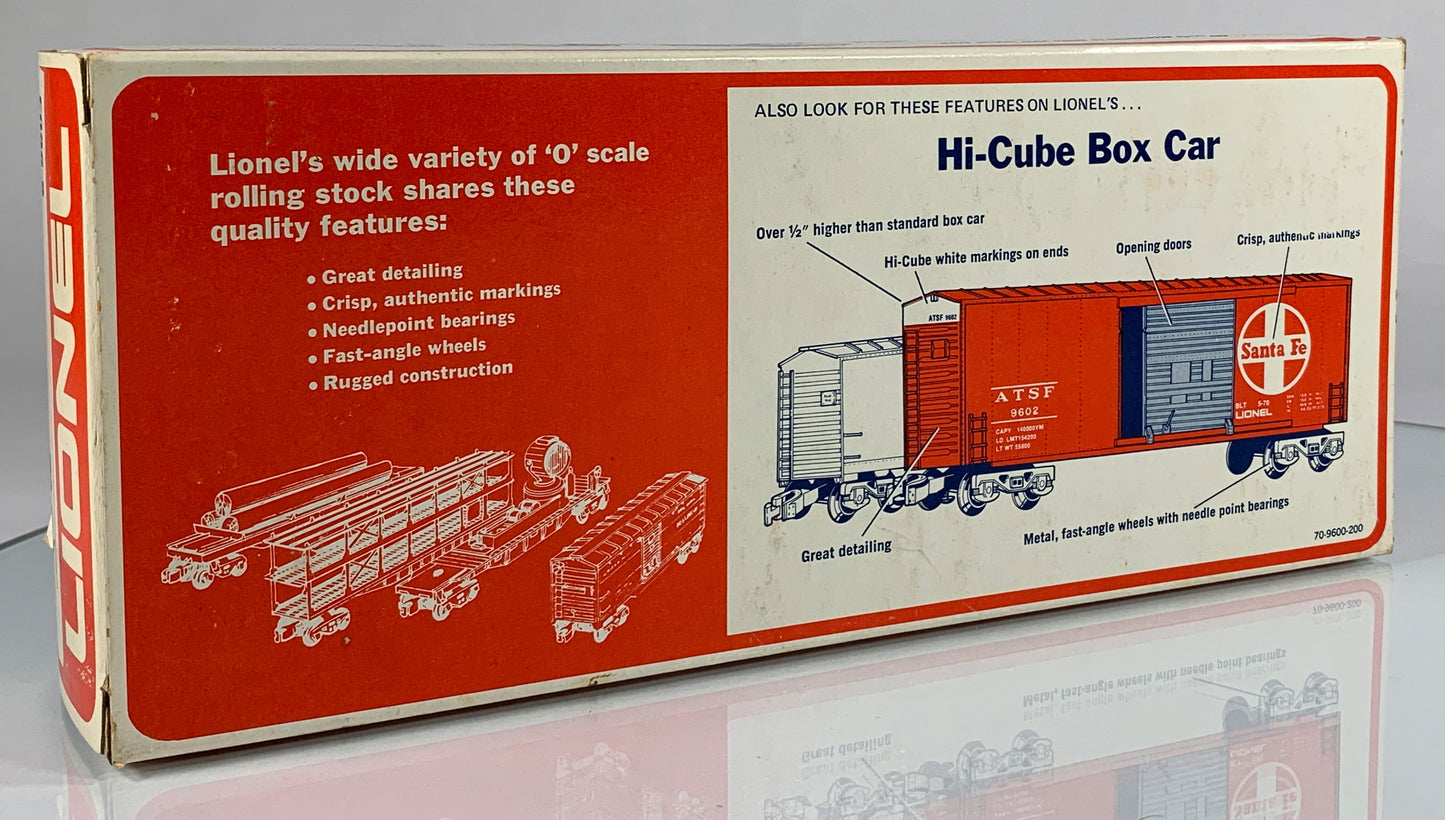LIONEL • O GAUGE • 1976 Penn Central Hi-Cube Boxcar 6-9603 • EX COND • LNOS