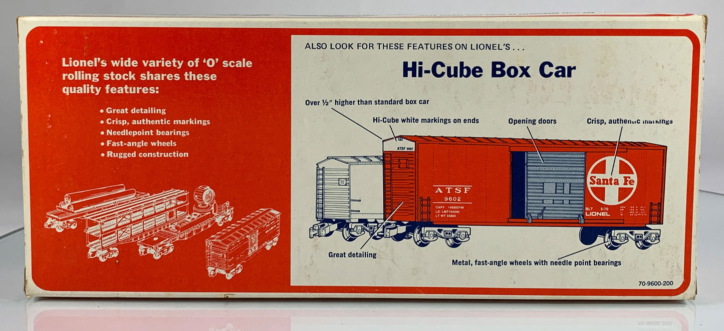 LIONEL • O GAUGE • 1976 Penn Central Hi-Cube Boxcar 6-9603 • EX COND • LNOS