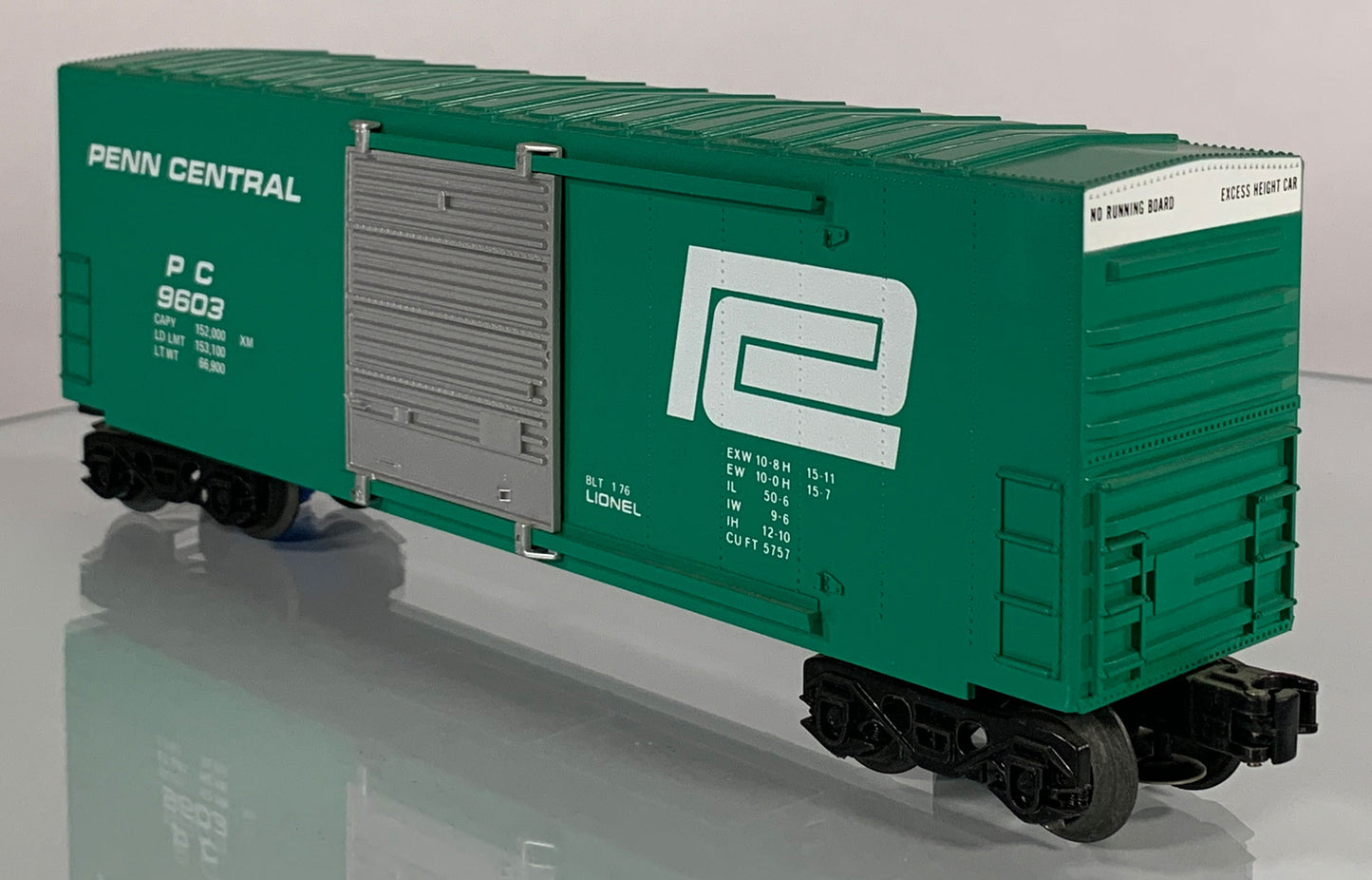 LIONEL • O GAUGE • 1976 Penn Central Hi-Cube Boxcar 6-9603 • EX COND • LNOS