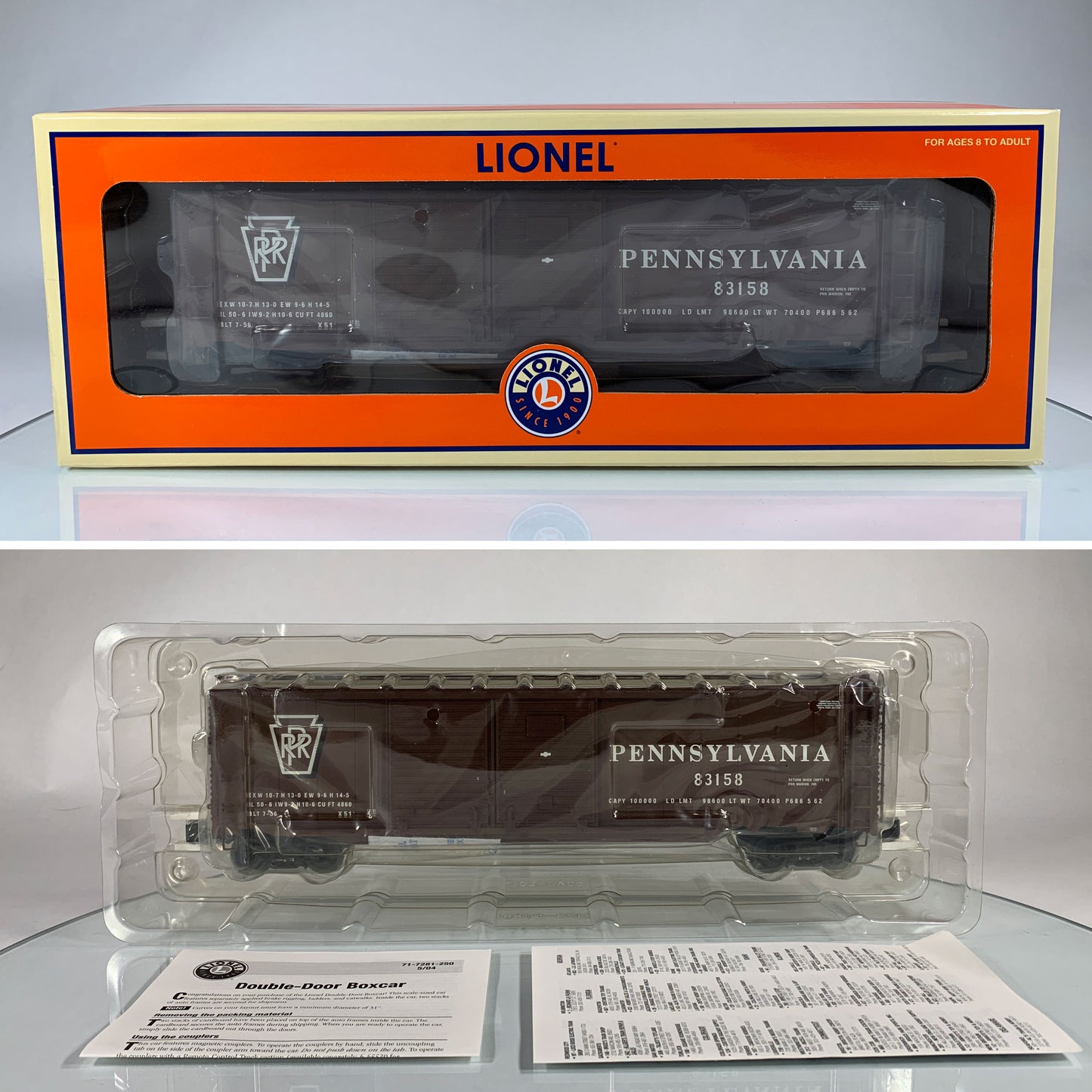 LIONEL • O GAUGE • 2004 Pennsylvania Double Door Boxcar 6-17281 • NEW OLD STOCK