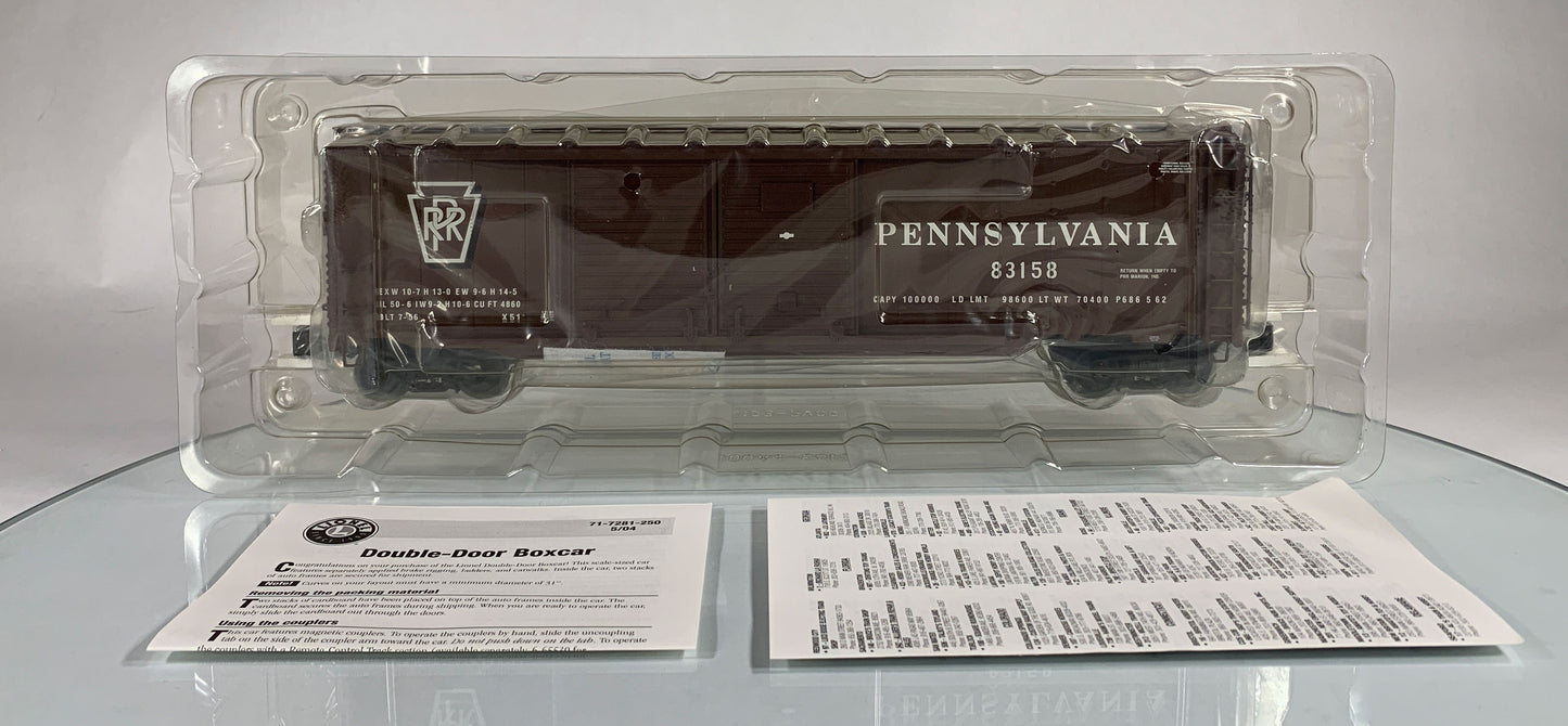 LIONEL • O GAUGE • 2004 Pennsylvania Double Door Boxcar 6-17281 • NEW OLD STOCK