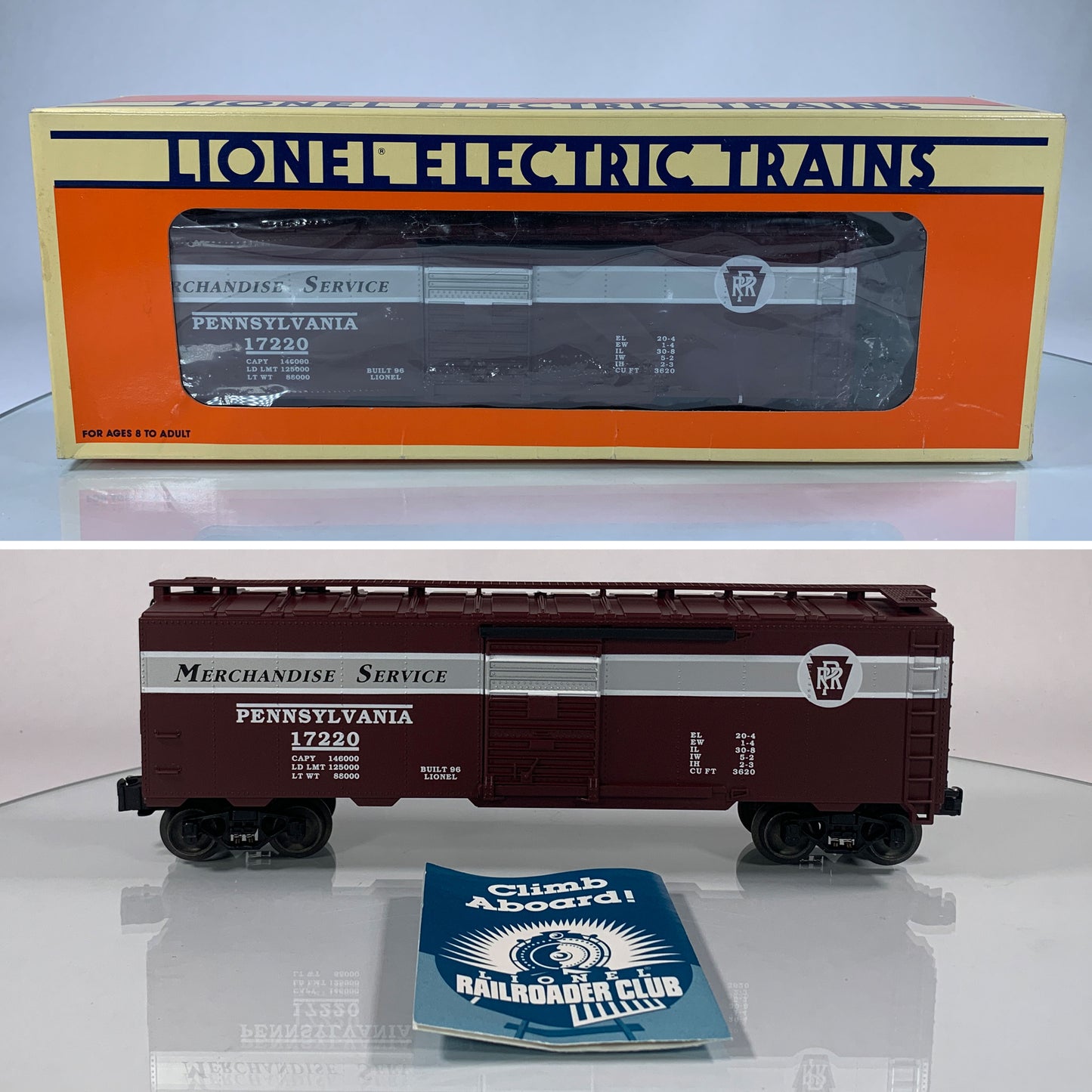 LIONEL • STD O GAUGE • 1996 Pennsylvania Merchandise 6-17220 • NEW OLD STOCK