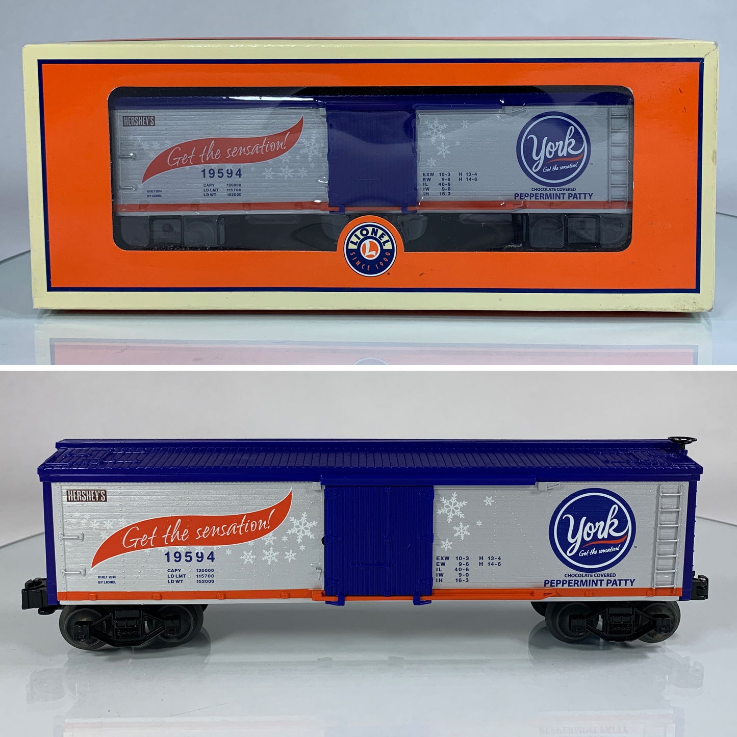 LIONEL • O GAUGE • 2010 York Peppermint Patty Reefer 6-19594 • NEW OLD STOCK
