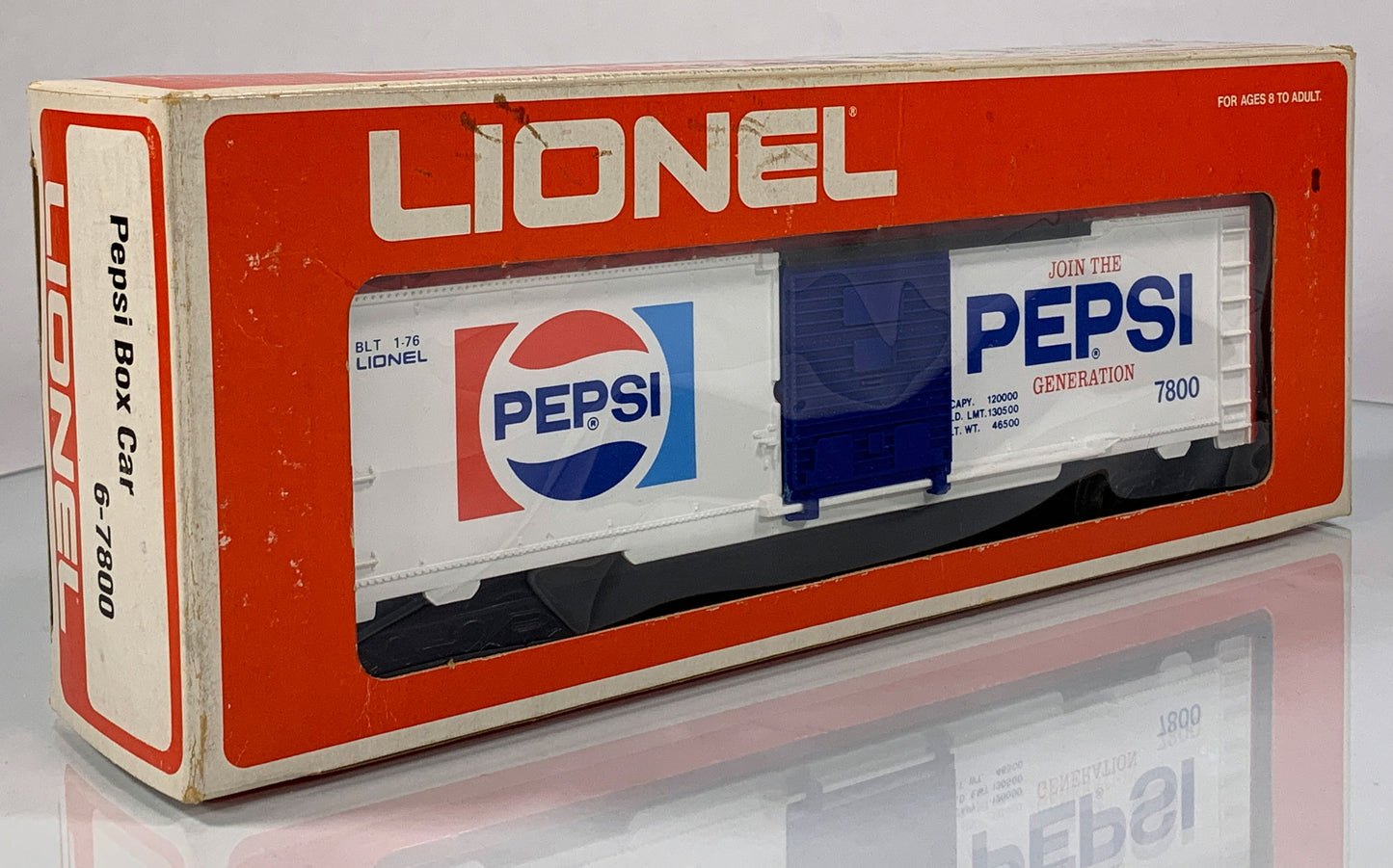 LIONEL • O GAUGE • 1976 Pepsi Boxcar 6-7800 • EX COND