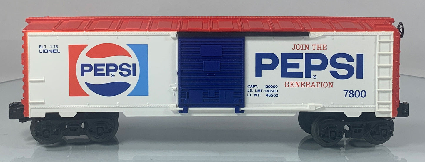 LIONEL • O GAUGE • 1976 Pepsi Boxcar 6-7800 • EX COND