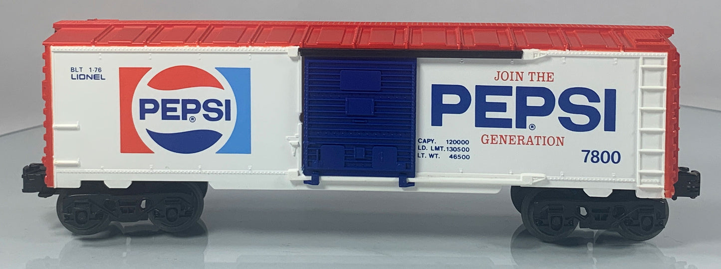 LIONEL • O GAUGE • 1976 Pepsi Boxcar 6-7800 • EX COND