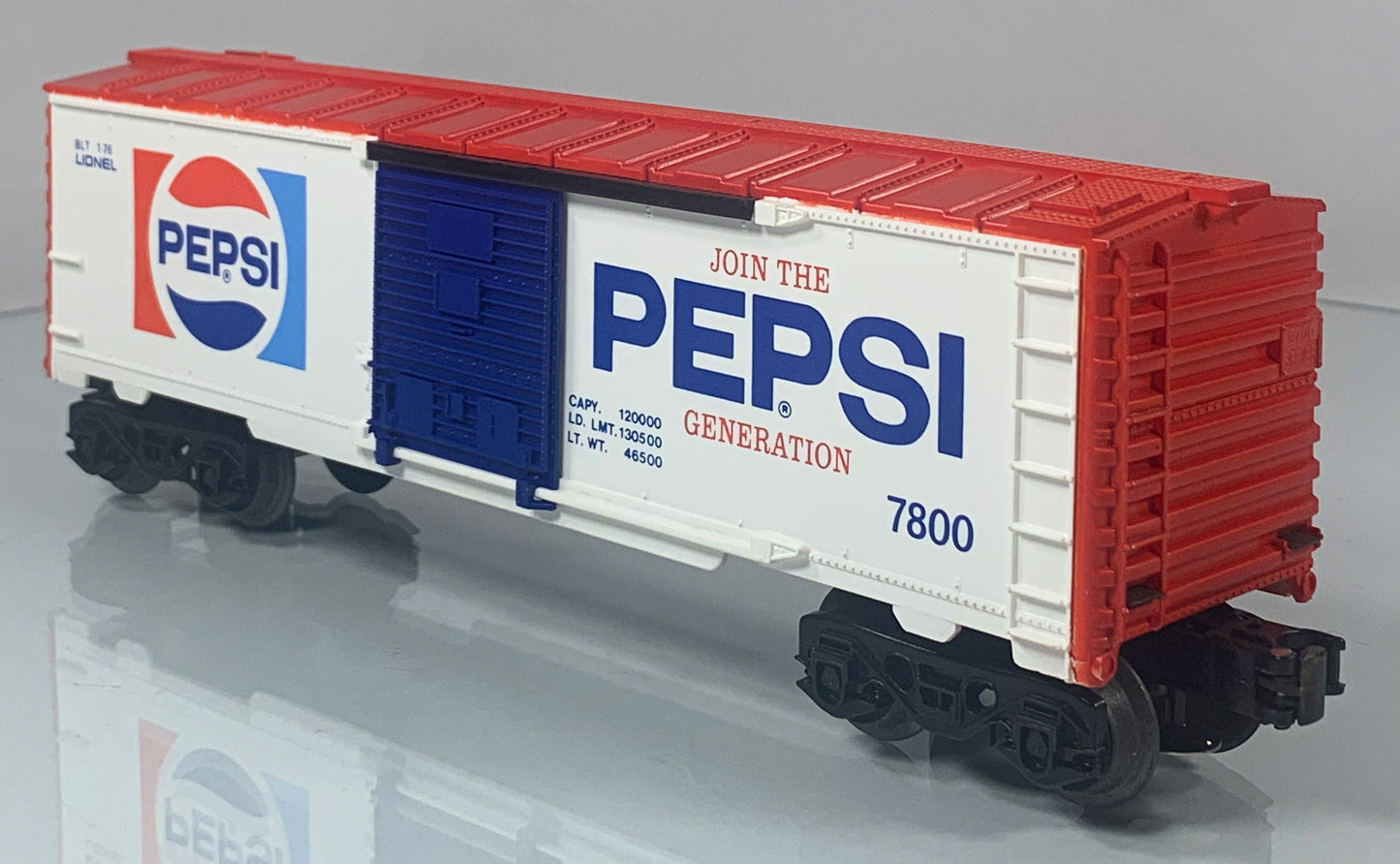 LIONEL • O GAUGE • 1976 Pepsi Boxcar 6-7800 • EX COND