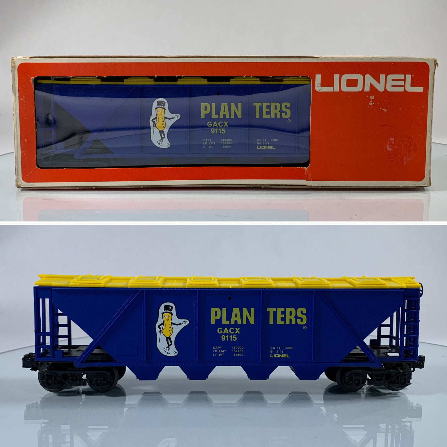 LIONEL • O GAUGE • 1974 Planters Billboard Hopper 6-9115 • NEW OLD STOCK