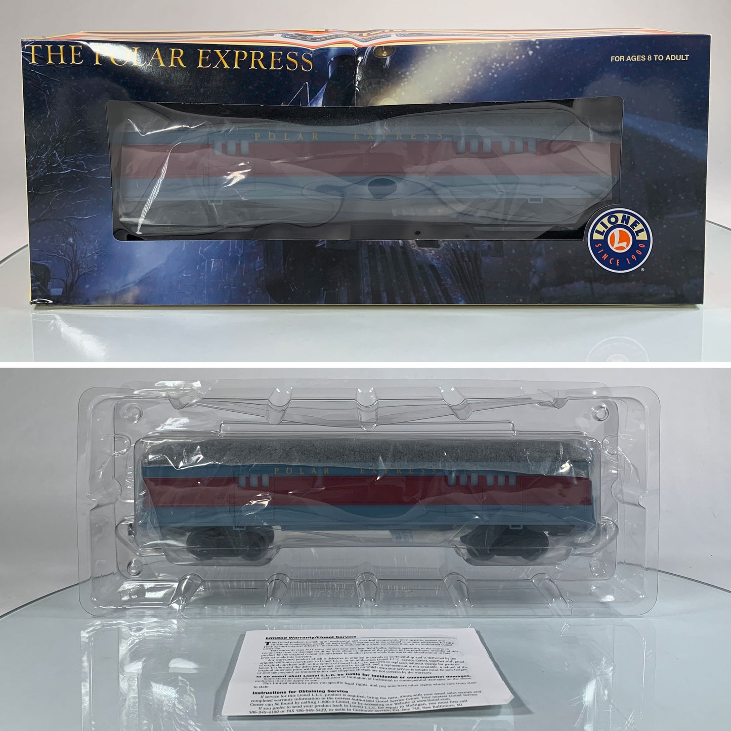 LIONEL • O GAUGE • 2005 The Polar Express Illuminated Baggage Car 6-25135 • NEW OLD STOCK