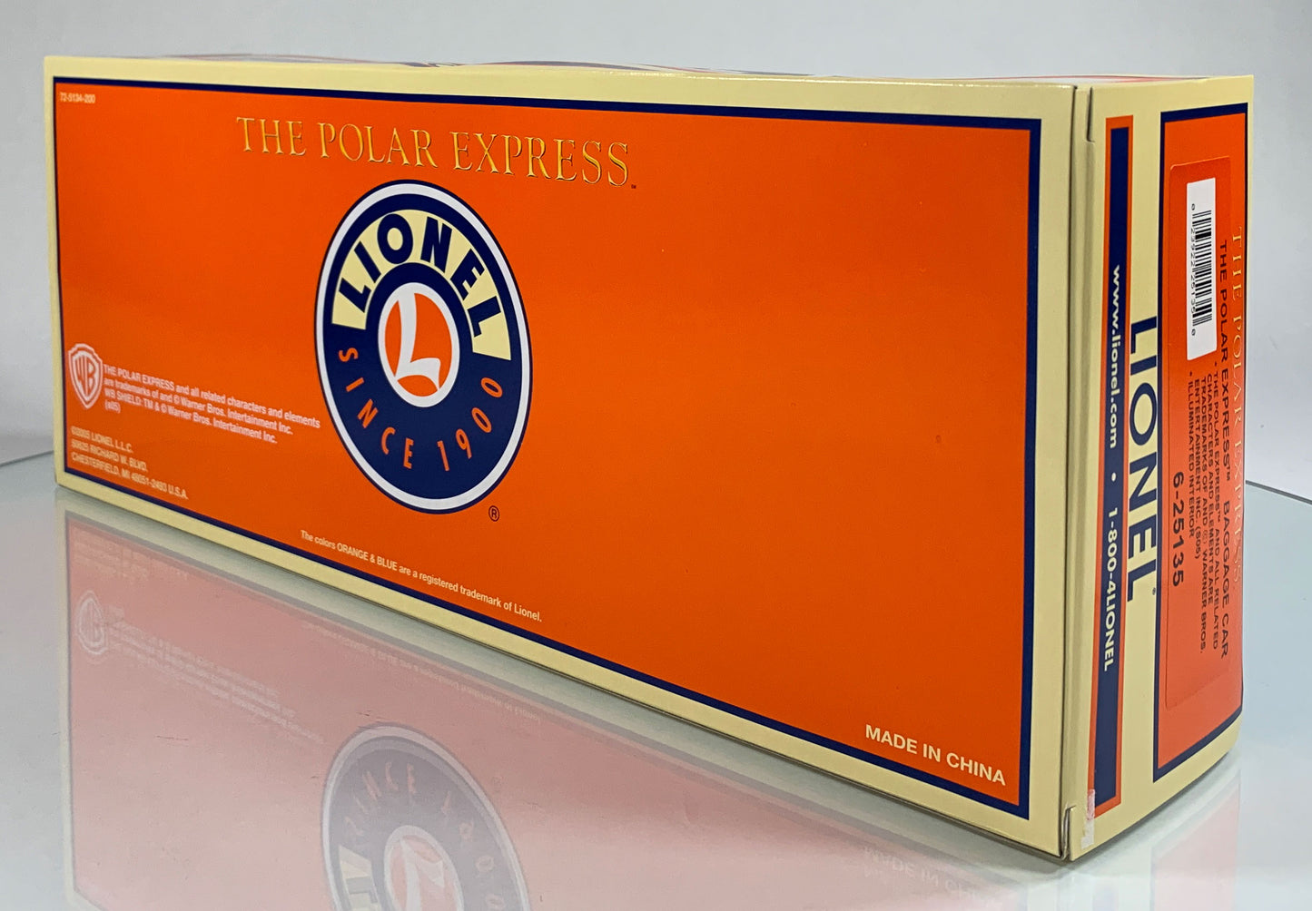 LIONEL • O GAUGE • 2005 The Polar Express Illuminated Baggage Car 6-25135 • NEW OLD STOCK