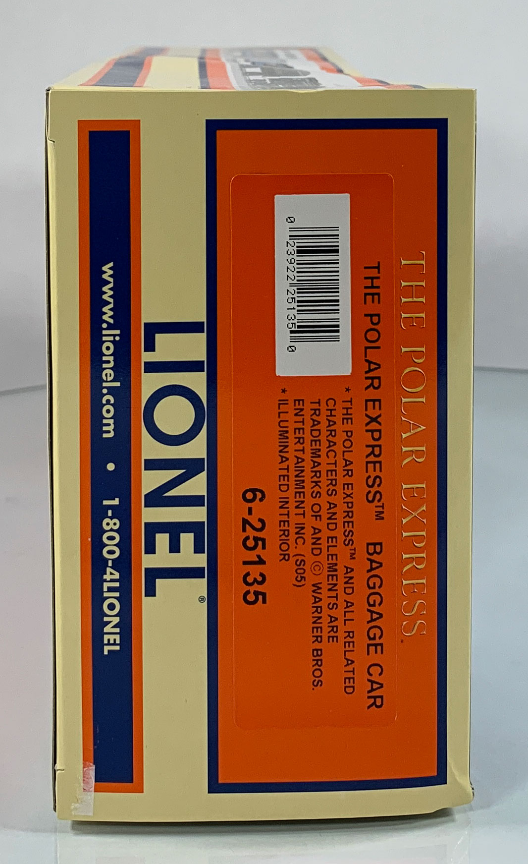 LIONEL • O GAUGE • 2005 The Polar Express Illuminated Baggage Car 6-25135 • NEW OLD STOCK