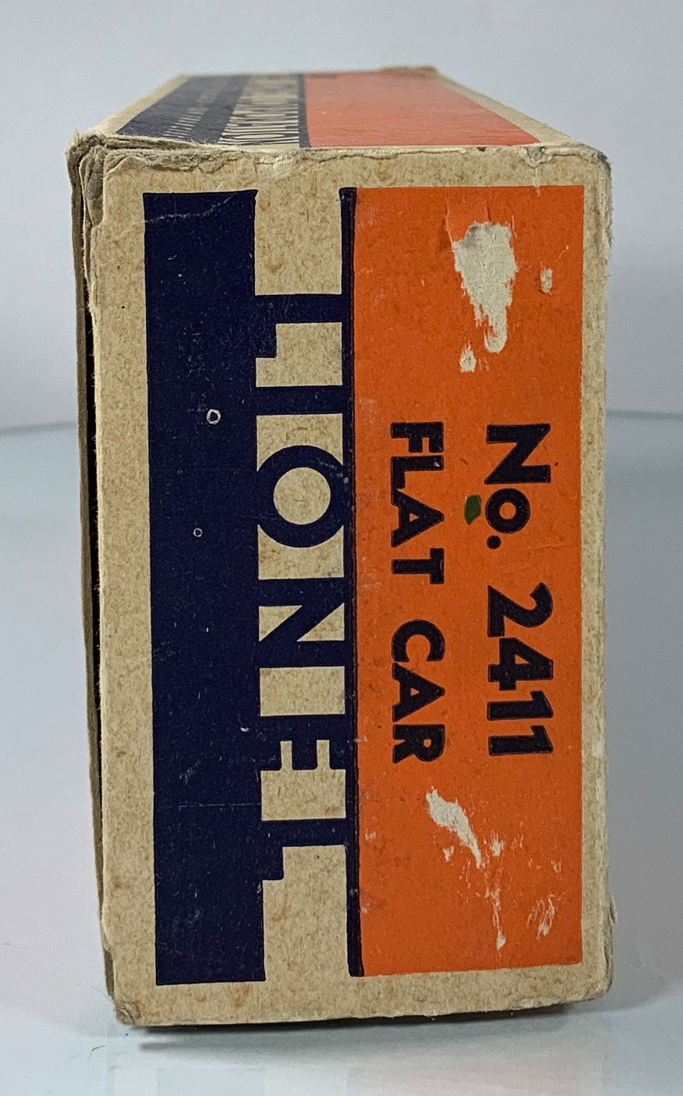LIONEL • O GAUGE • 1947-1948 Postwar 2411 Flat Car with Logs • Original Box • GOOD COND