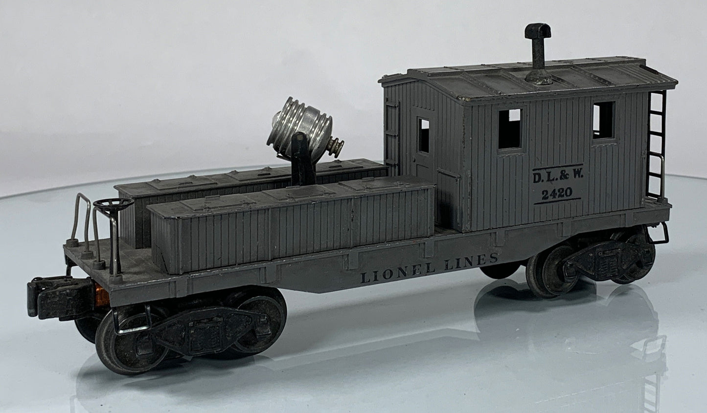 LIONEL • O GAUGE • 1946 Postwar 2420 D L & W Searchlight Work Caboose • Loose • GOOD COND