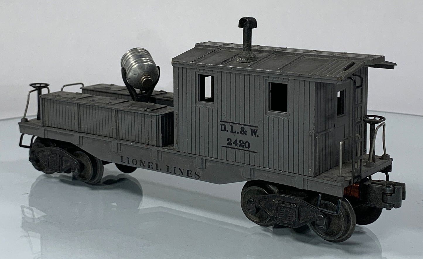 LIONEL • O GAUGE • 1946 Postwar 2420 D L & W Searchlight Work Caboose • Loose • GOOD COND