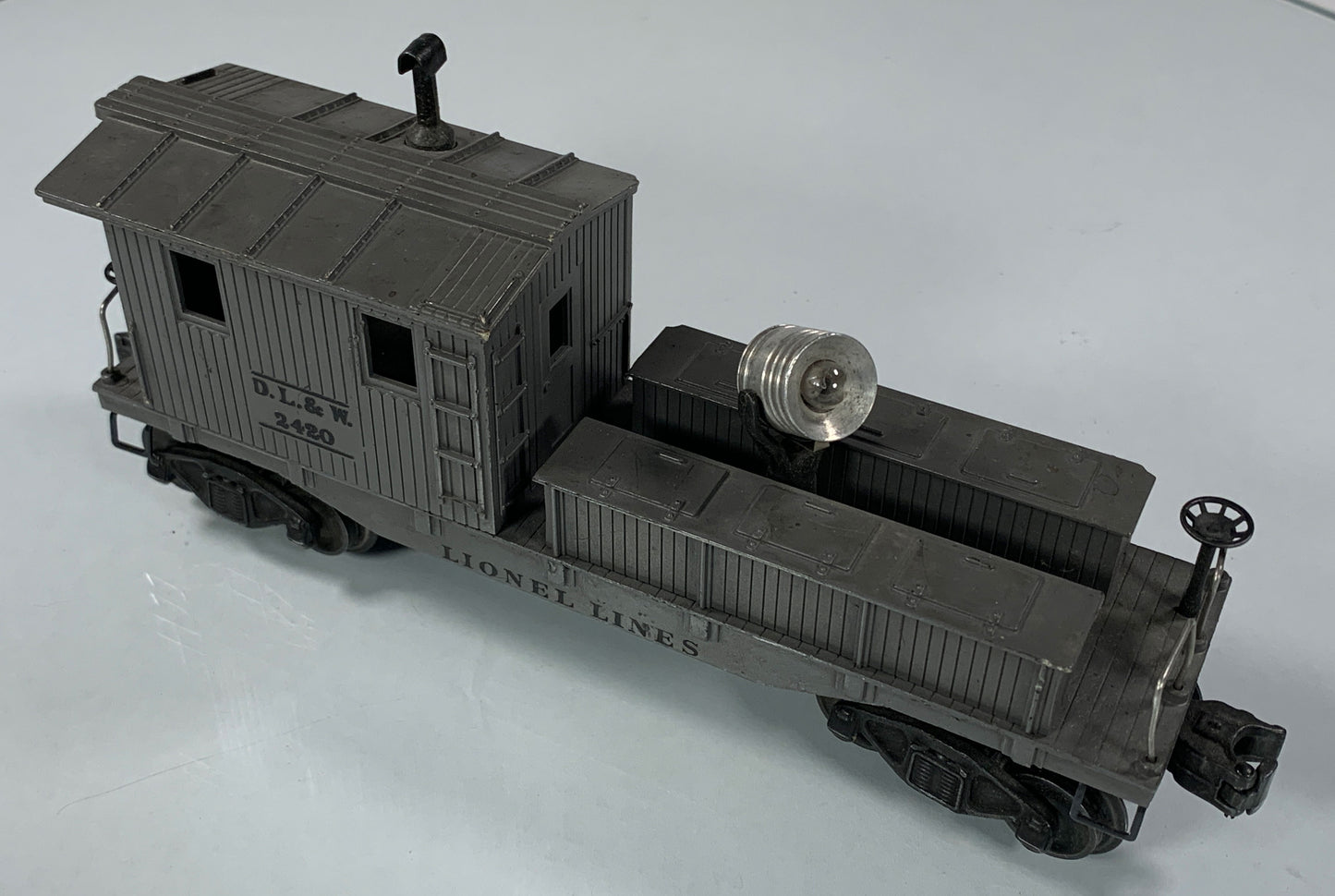 LIONEL • O GAUGE • 1946 Postwar 2420 D L & W Searchlight Work Caboose • Loose • GOOD COND
