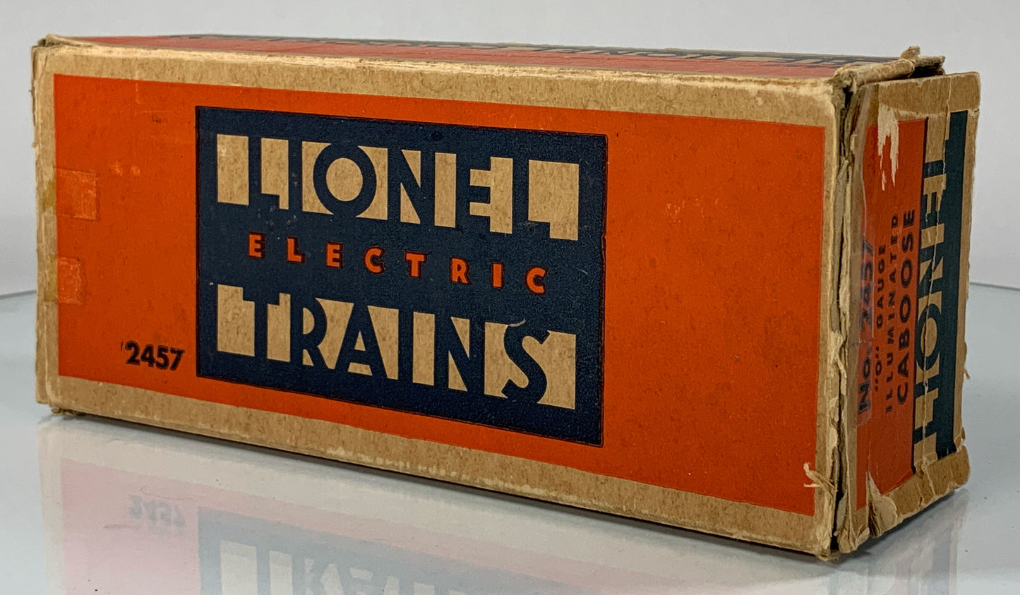 LIONEL • O GAUGE • 1945-1947 Postwar 2457 Illuminated Pennsylvania Caboose • Original Box • GOOD COND