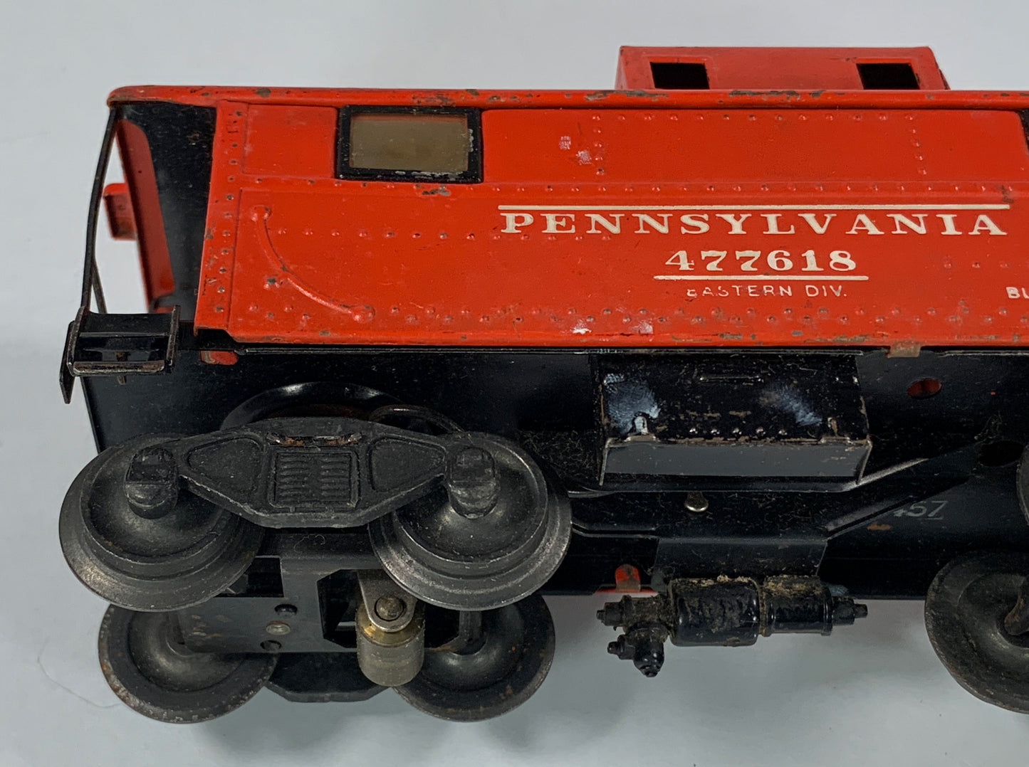 LIONEL • O GAUGE • 1945-1947 Postwar 2457 Illuminated Pennsylvania Caboose • Original Box • GOOD COND