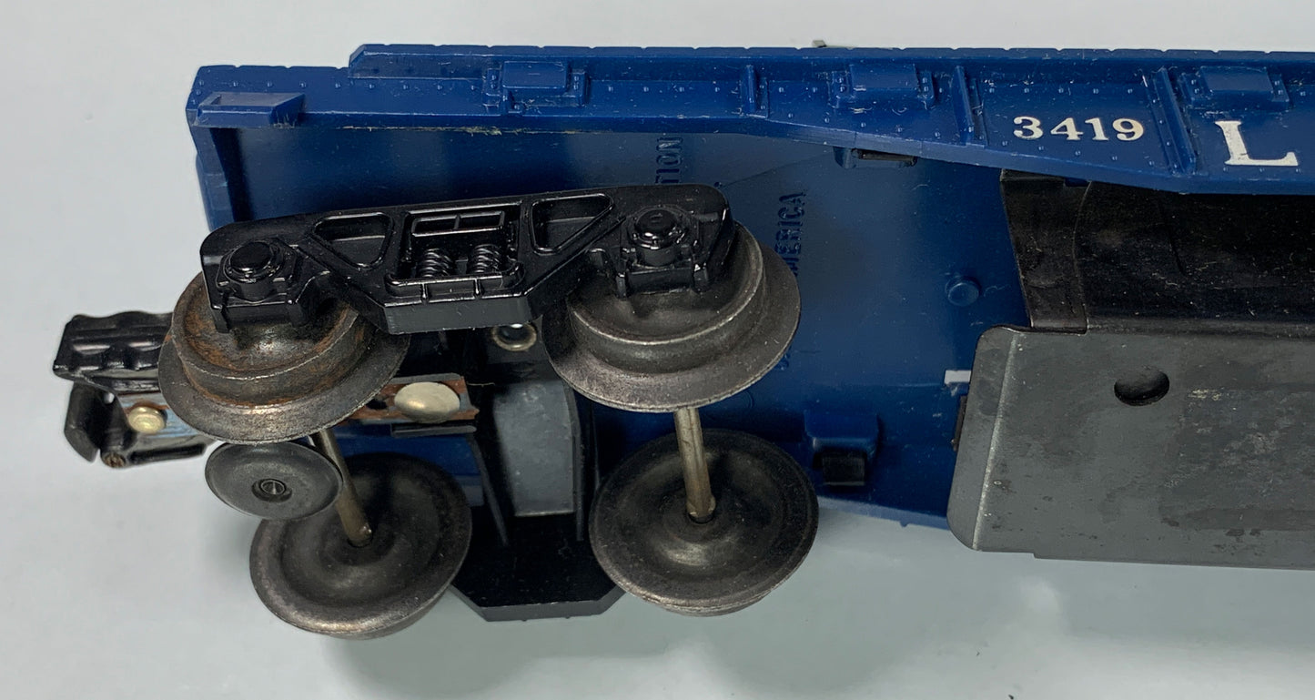 LIONEL • O GAUGE • 1960 Postwar 3419 Helicopter Launching Car • Loose • VERY GOOD COND