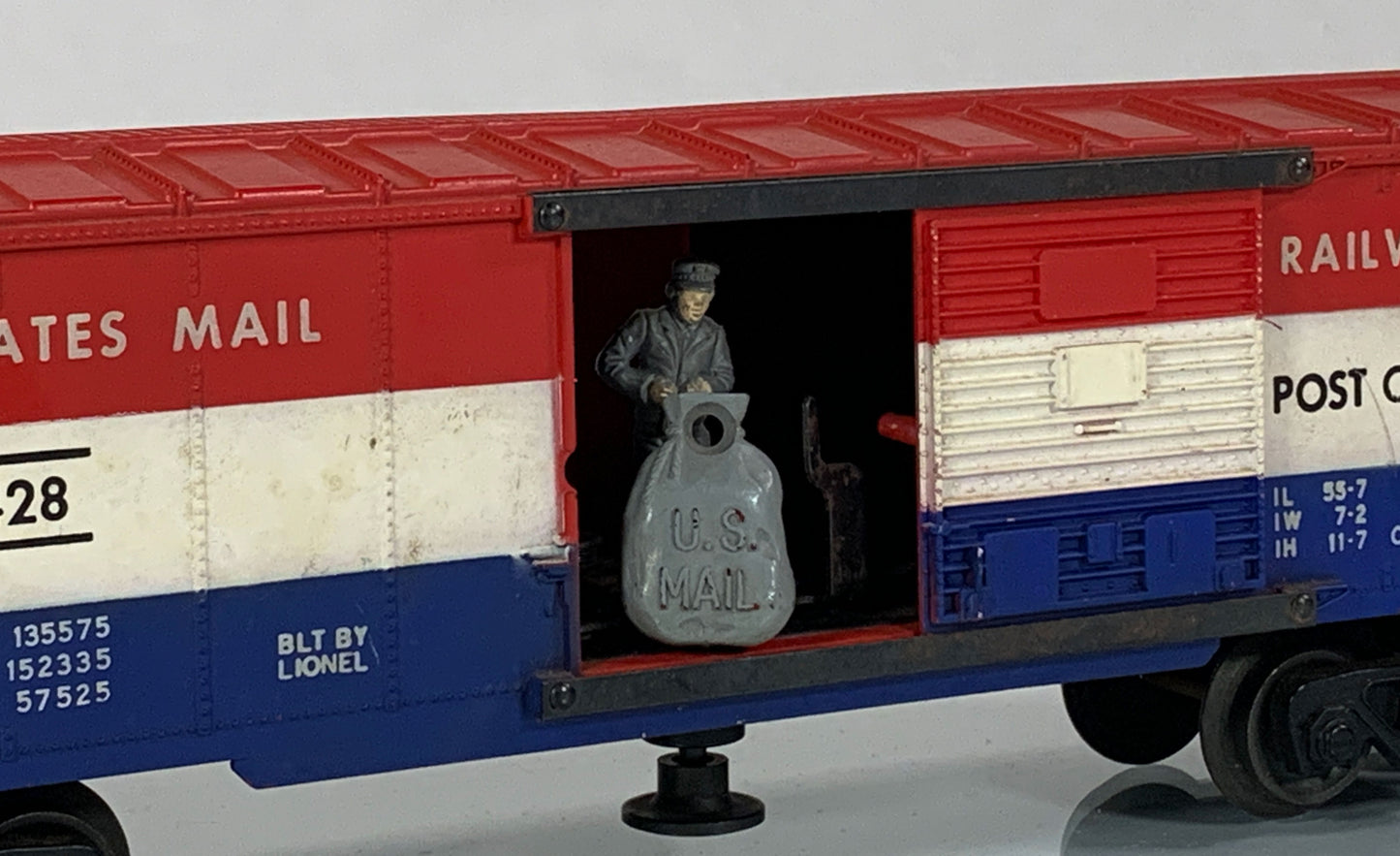 LIONEL • O GAUGE • 1959-1960 Postwar 3428 US Mail Operating Boxcar • Loose • GOOD COND