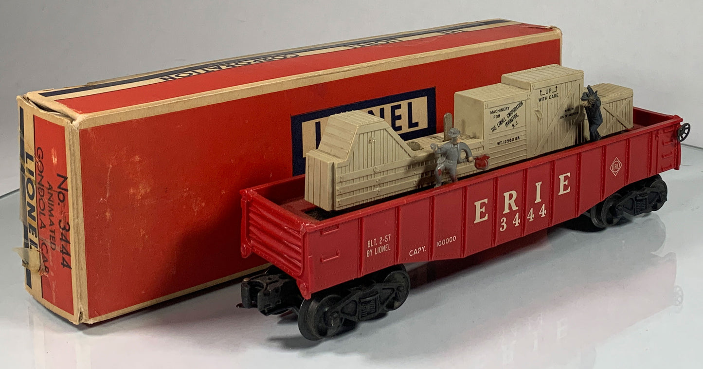 LIONEL • O GAUGE • 1957-59 Postwar 3444 Animated Gondola Car • Original Box • EX COND