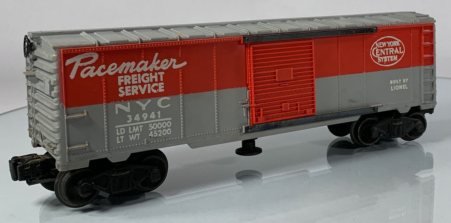 LIONEL • O GAUGE • 1955 Postwar 3494-1 NYC Pacemaker Operating Boxcar • Loose • VERY GOOD COND