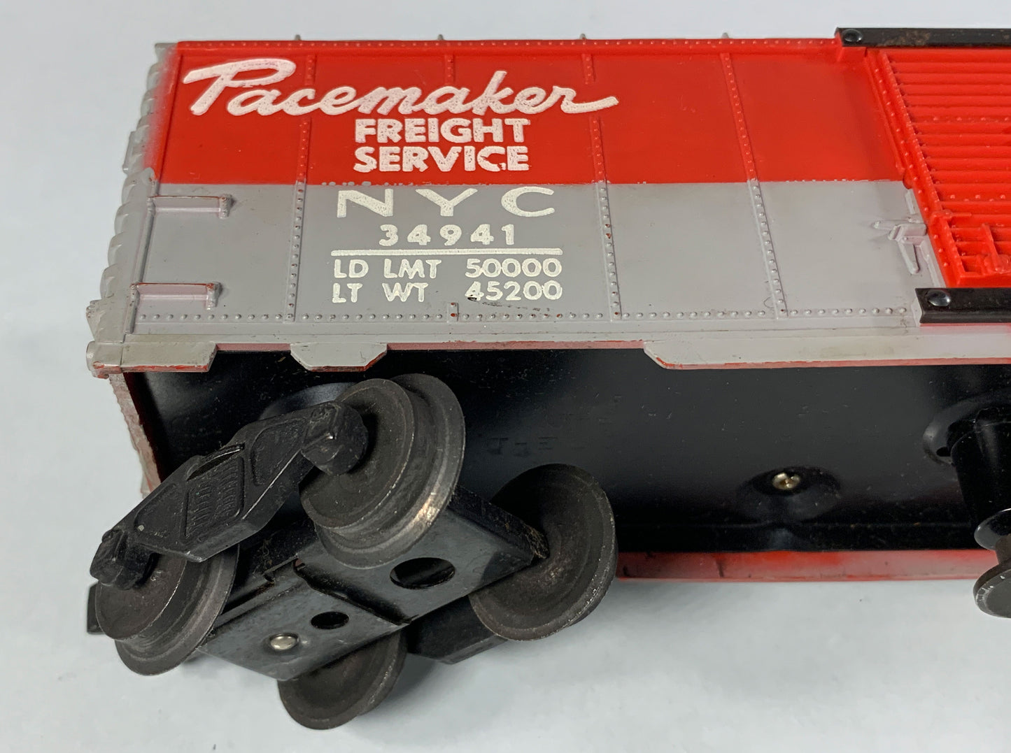 LIONEL • O GAUGE • 1955 Postwar 3494-1 NYC Pacemaker Operating Boxcar • Loose • VERY GOOD COND
