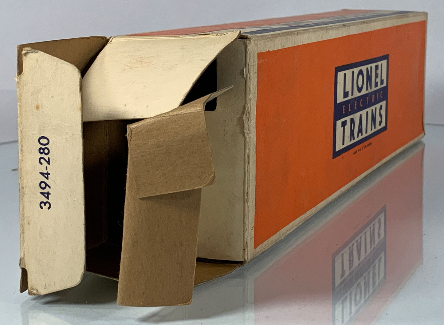 LIONEL • O GAUGE • 1956-1958 Postwar 3494-275 State of Maine Operating Boxcar w Orig Box • EX COND