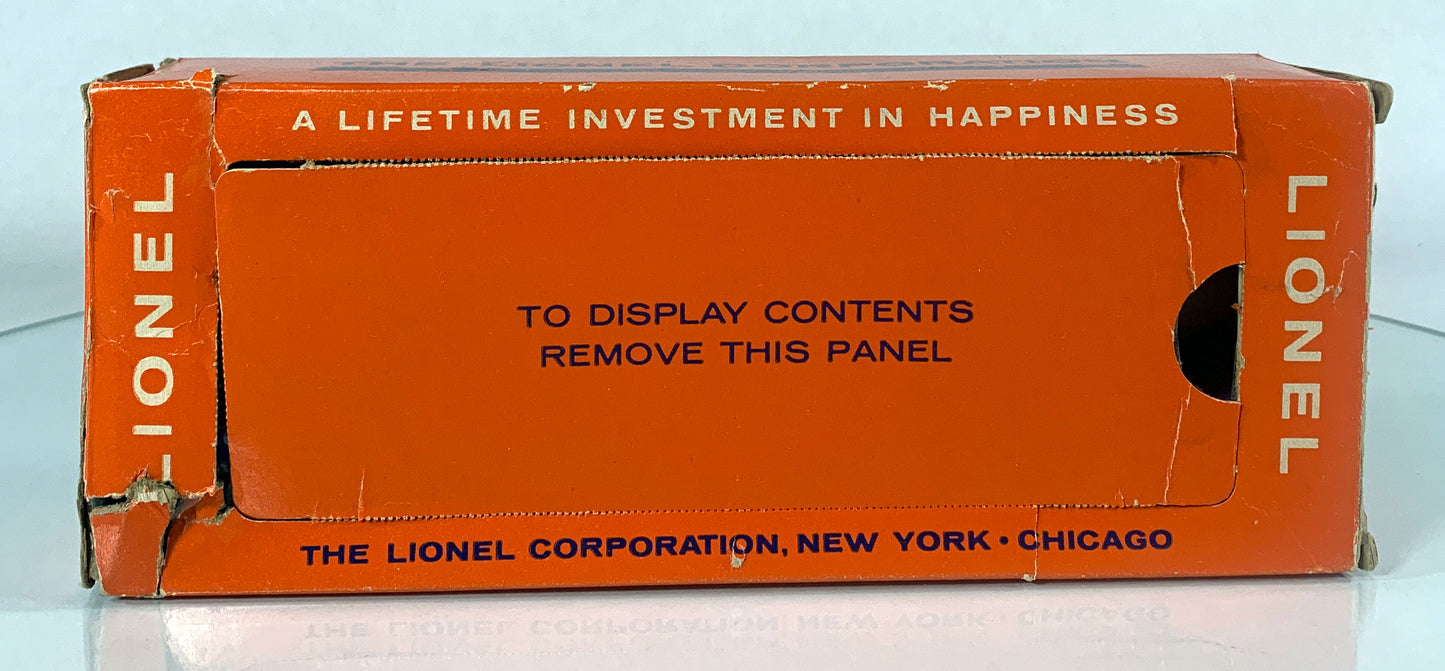 LIONEL • O GAUGE • 1960-1962 Postwar 3830 US Navy Submarine Flat Car w Orig Box • EX COND