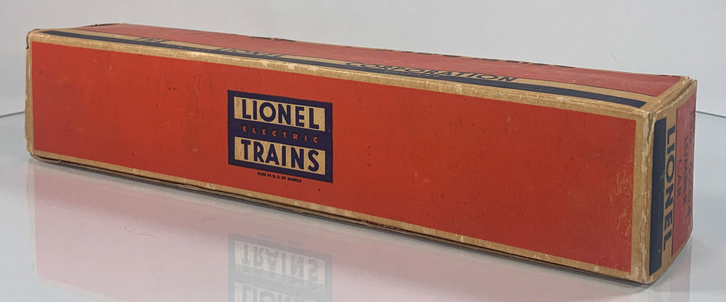 LIONEL • O GAUGE • 1957 Postwar 6264 Lumber Car • Original Box • VERY GOOD COND
