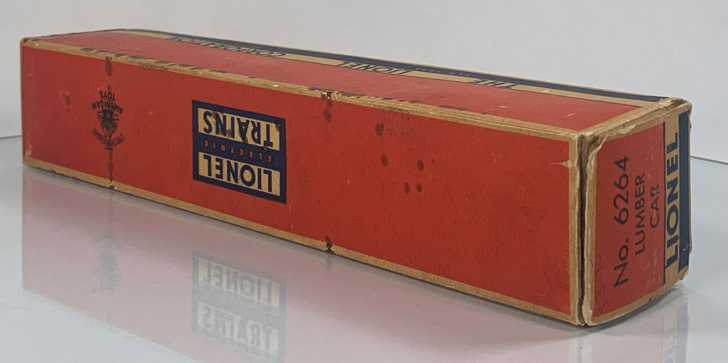 LIONEL • O GAUGE • 1957 Postwar 6264 Lumber Car • Original Box • VERY GOOD COND