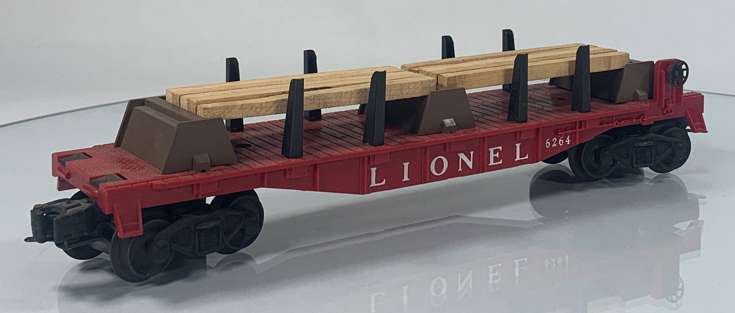 LIONEL • O GAUGE • 1957 Postwar 6264 Lumber Car • Original Box • VERY GOOD COND