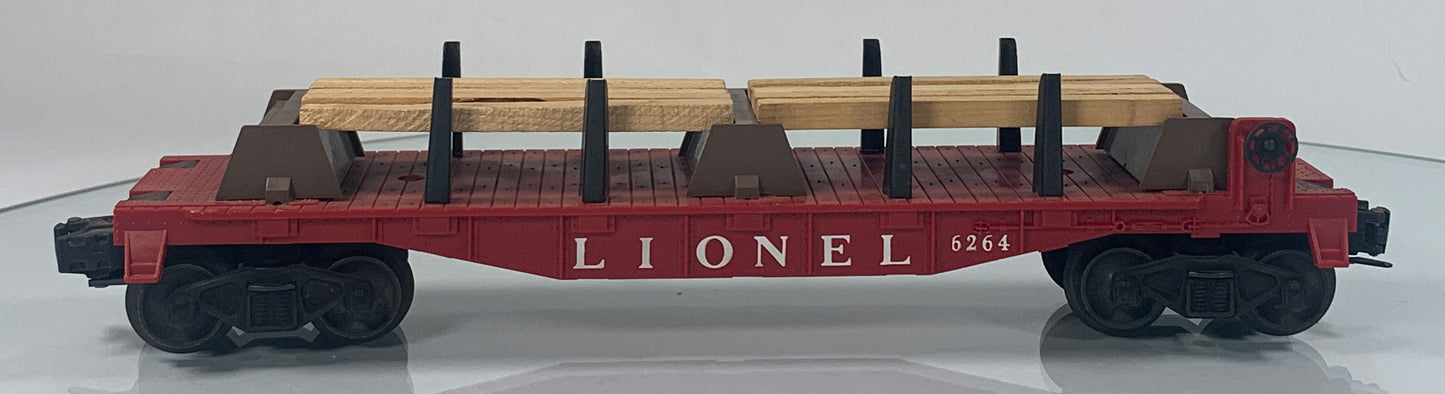 LIONEL • O GAUGE • 1957 Postwar 6264 Lumber Car • Original Box • VERY GOOD COND