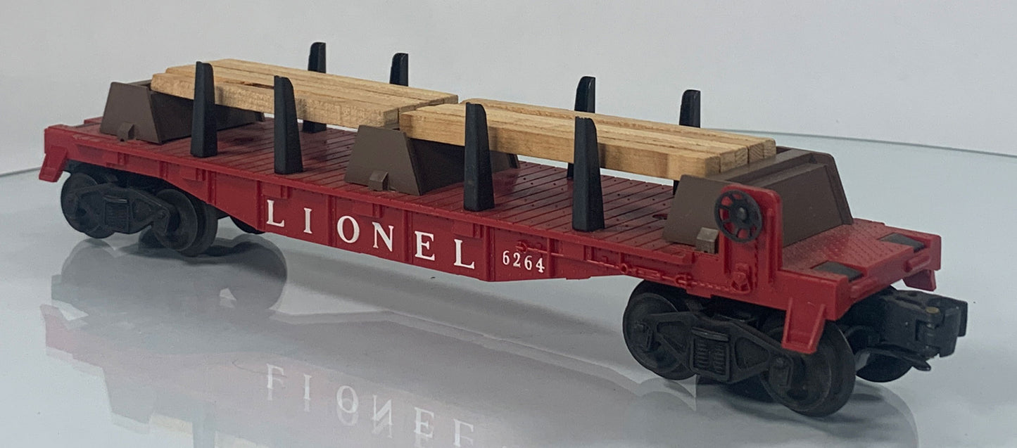 LIONEL • O GAUGE • 1957 Postwar 6264 Lumber Car • Original Box • VERY GOOD COND