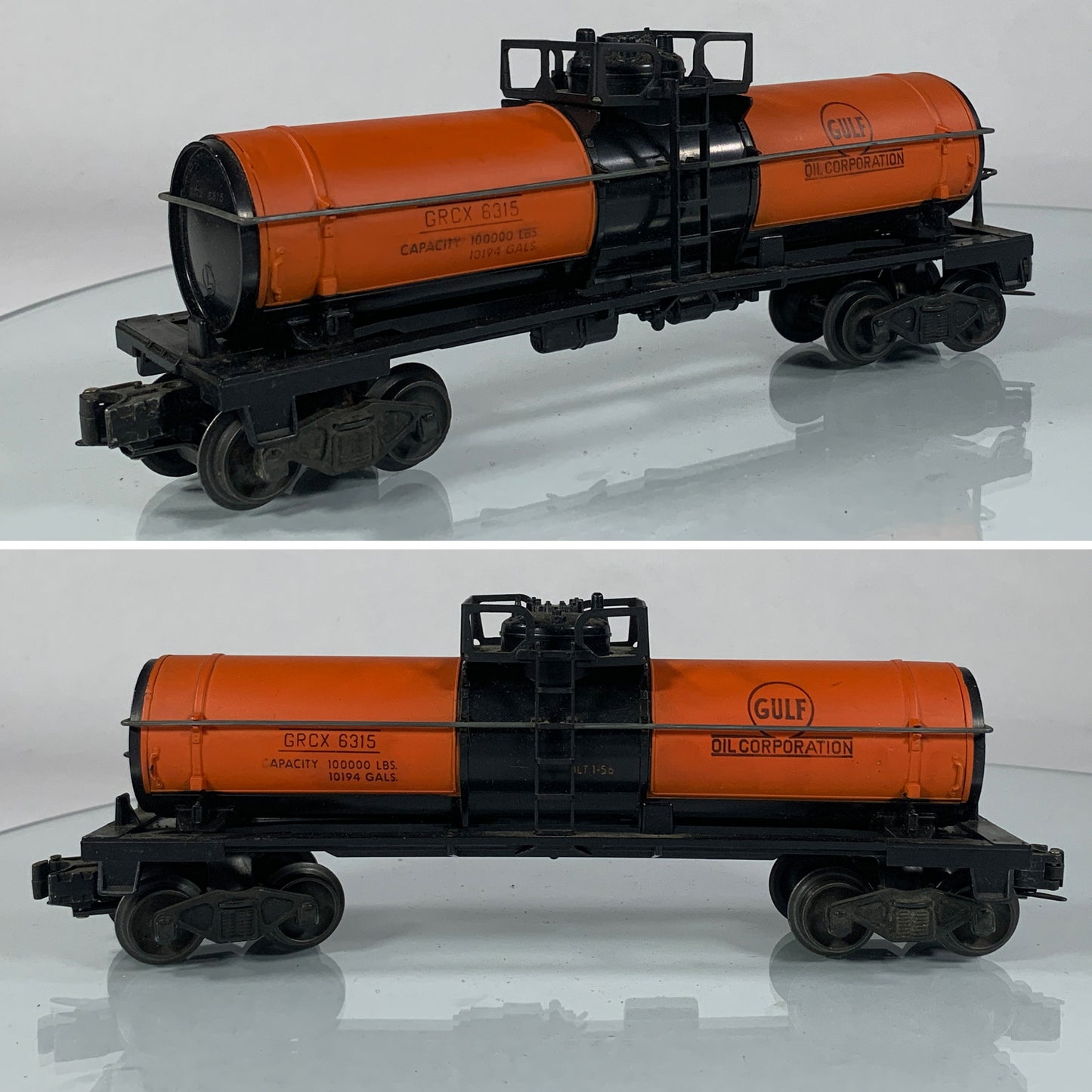 LIONEL • O GAUGE • 1968-1969 Postwar 6315 Gulf Tank Car • Loose • VG COND