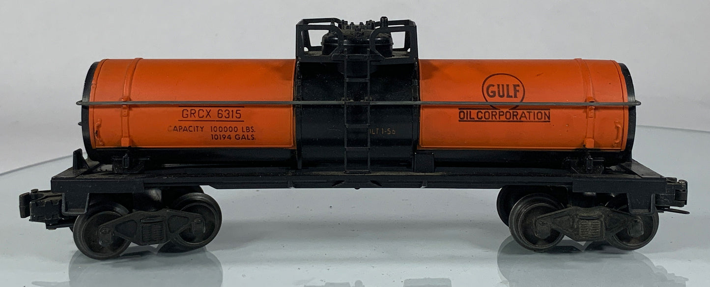 LIONEL • O GAUGE • 1968-1969 Postwar 6315 Gulf Tank Car • Loose • VG COND