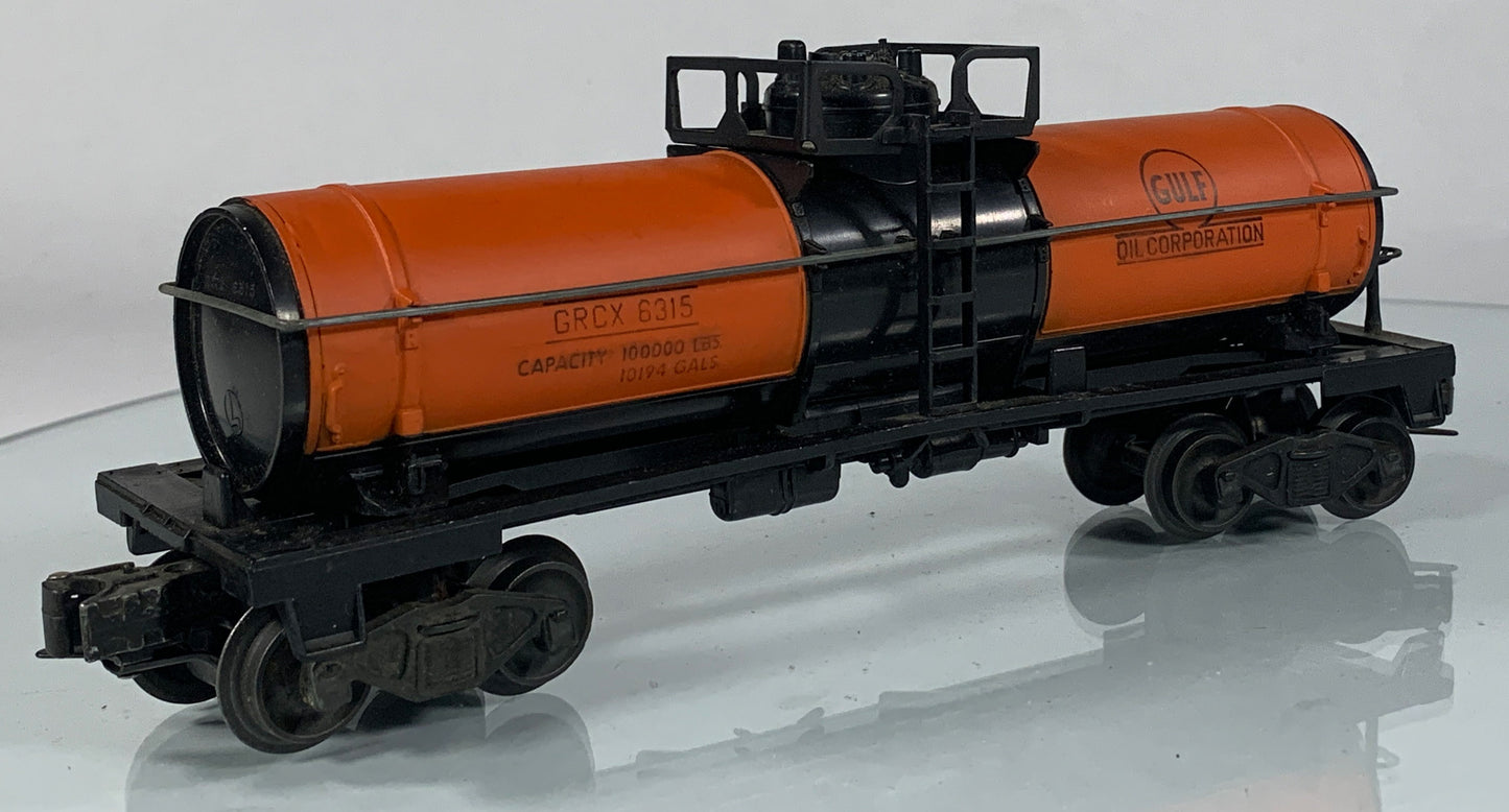LIONEL • O GAUGE • 1968-1969 Postwar 6315 Gulf Tank Car • Loose • VG COND
