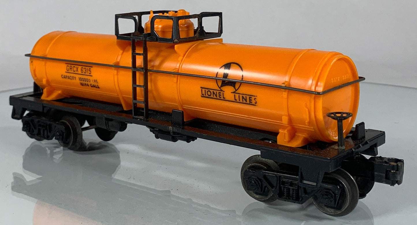 LIONEL • O GAUGE • 1968-1969 Postwar 6315 Lionel Lines Tank Car • Loose • VG COND