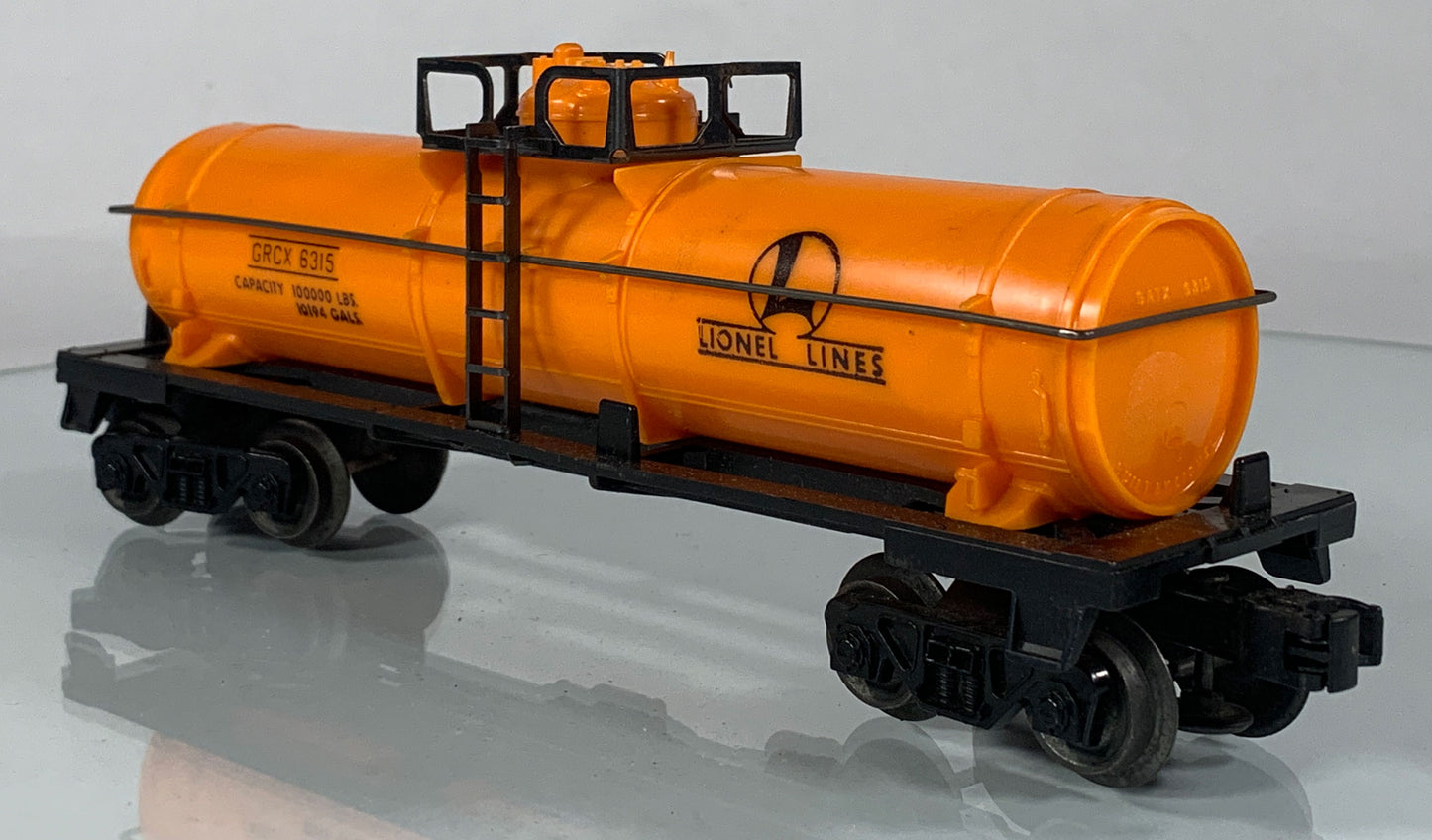 LIONEL • O GAUGE • 1968-1969 Postwar 6315 Lionel Lines Tank Car • Loose • VG COND