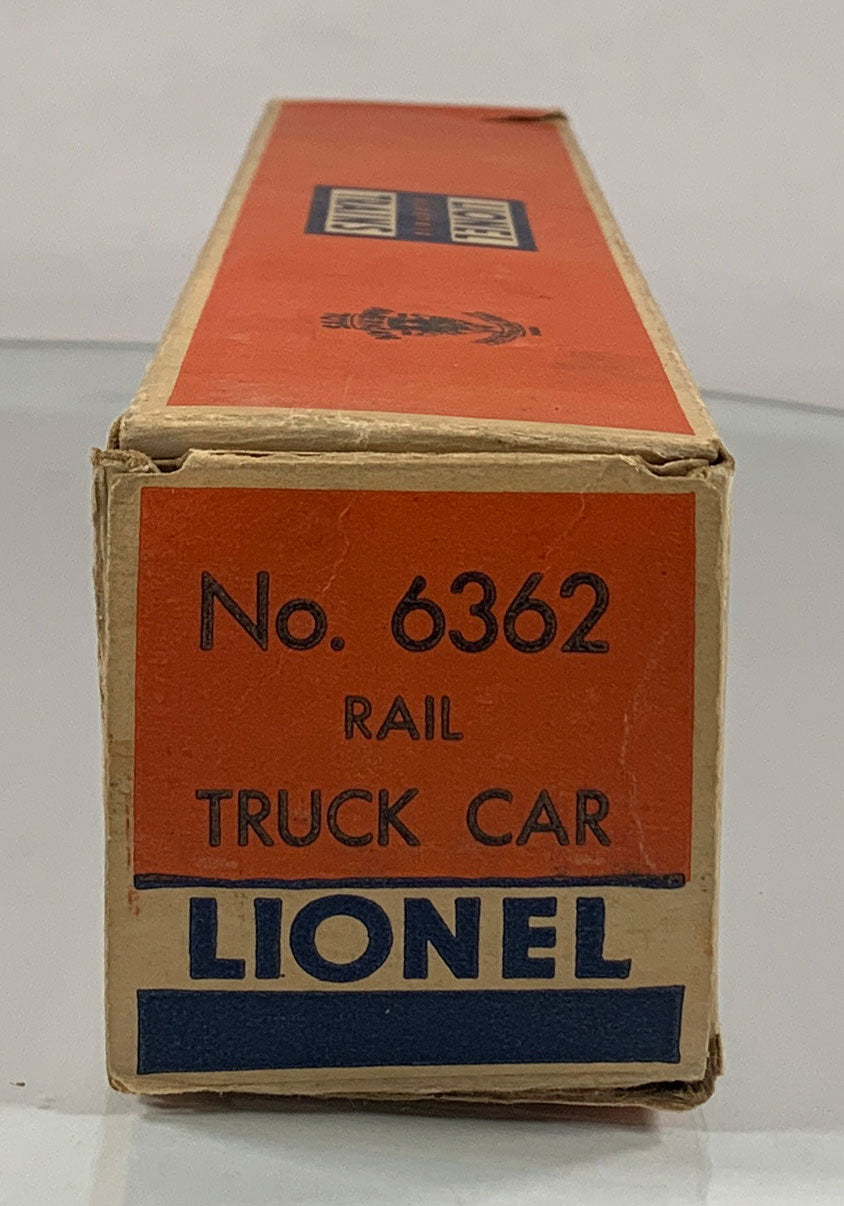 LIONEL • O GAUGE • 1955-1957 Postwar 6362 Rail Truck Car • Original Box • LIKE NEW COND