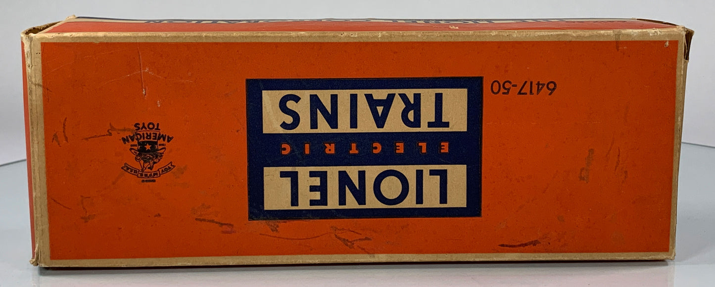 LIONEL • O GAUGE • 1954 Postwar 6417-50 Illuminated Lehigh Valley Caboose • Original Box • EXCELLENT COND