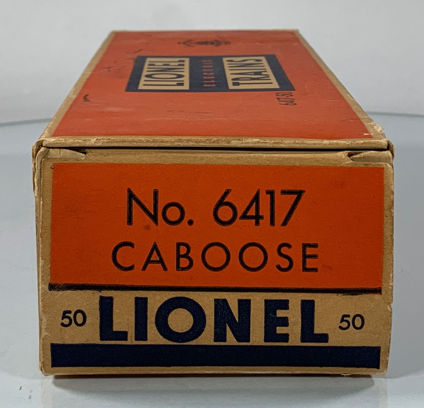 LIONEL • O GAUGE • 1954 Postwar 6417-50 Illuminated Lehigh Valley Caboose • Original Box • EXCELLENT COND