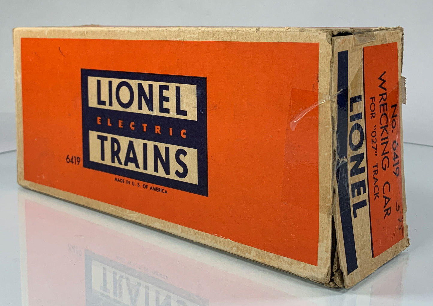 LIONEL • O GAUGE • 1952-1955 Postwar 6419 D L & W Wrecking Car Caboose • Original Box • EXCELLENT COND